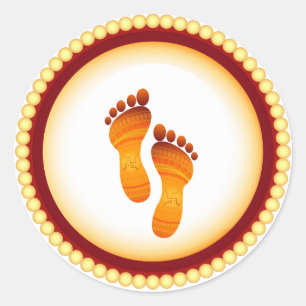 Lakshmi mata per classic round sticker