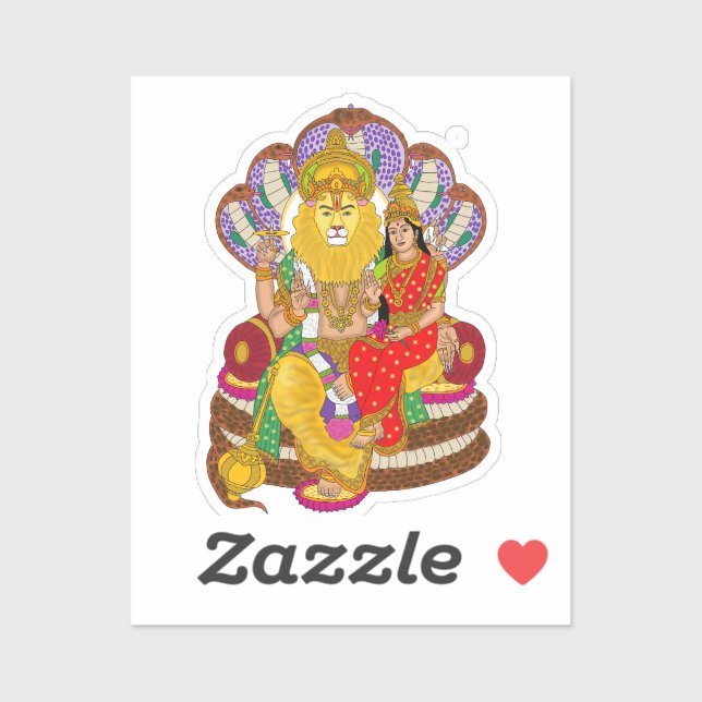 Lakshmi Narasimha Sticker (Feuille)