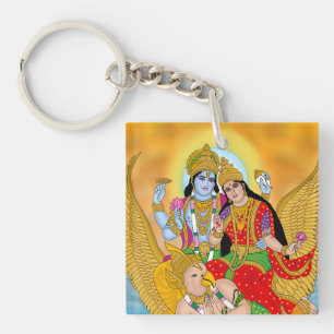Lakshmi Narayan Keyring – Divine Keychain for Dail