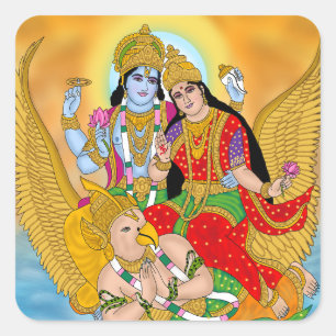 Lakshmi Narayan Sticker – Divine Spiritual Sticker