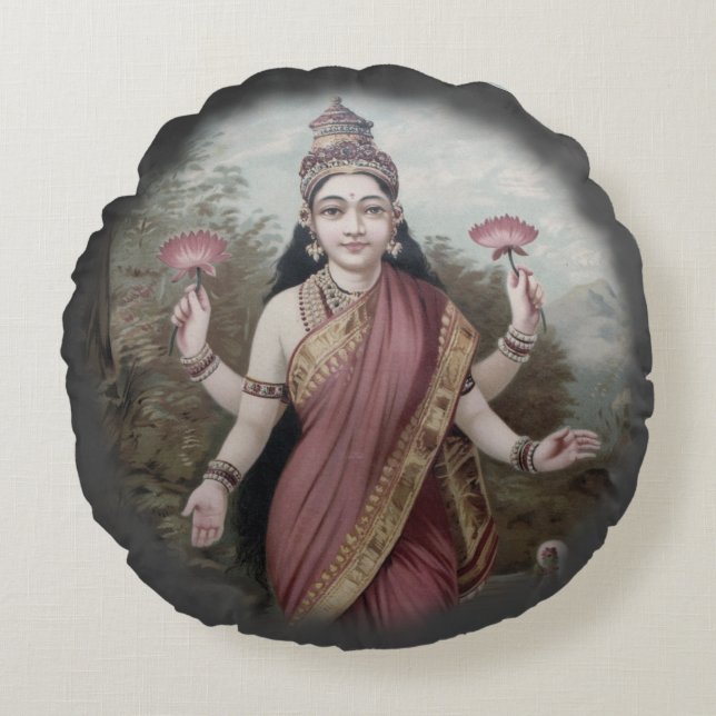 Lakshmi Round Pillow (Front)