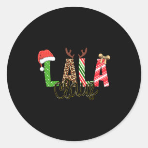 Lala Claus Xmas Happy Family New Santa Claus Chris Classic Round Sticker