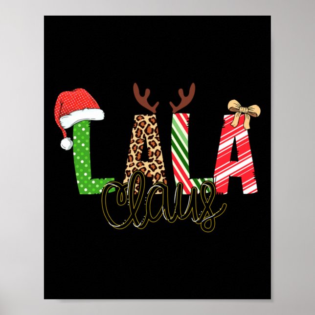 Lala Claus Xmas Happy Family New Santa Claus Chris Poster (Front)