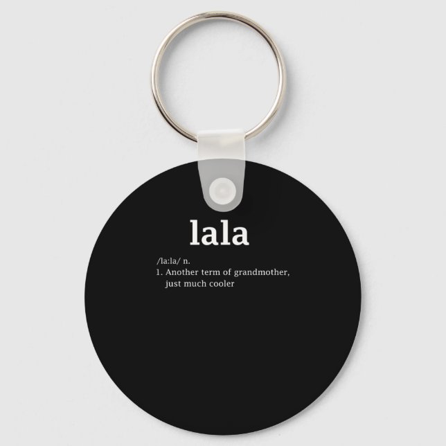 Lala Definition Funny Grandma Mother Day Women Keychain (Front)