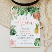 LALANI Tropical Pink Hibiscus Luau 1st Birthday
