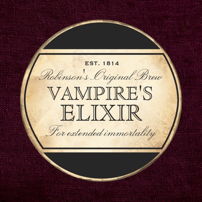 L'alchimie vintage d'Halloween étiquette Elixir de (Créateur téléchargé)