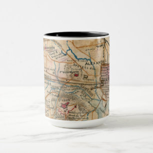 L'Alexandrie, tasse antique de carte de VA