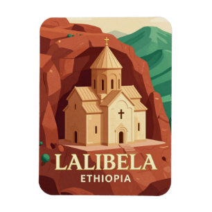⛪ Lalibela Ethiopia Rock-Hewn Church Travel Magnet