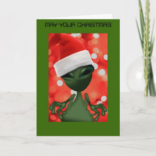 L'ALIEN PÈRE NOËL DE CETTE CARTE MONDIALE DE NOËL