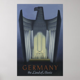L'Allemagne, Le Pays de la Musique Poster Vintage 