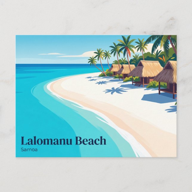 Lalomanu Beach Samoa Postcard (Front)
