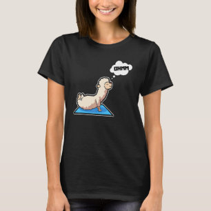 Lama Alpaca Yoga Poses Sport Gymnastics Ohmmm Hear T-Shirt