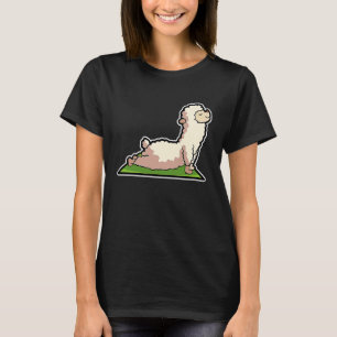 Lama Alpaca Yoga Poses Sport Gymnastics Ohmmm Hear T-Shirt