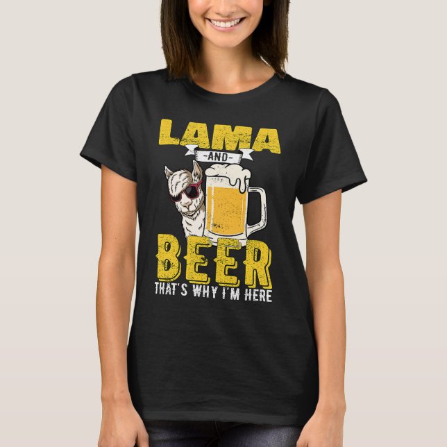 Lama Beer Lamas Alcohol T-Shirt (Front)