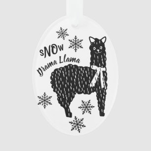 Lama de drame de neige d'hiver