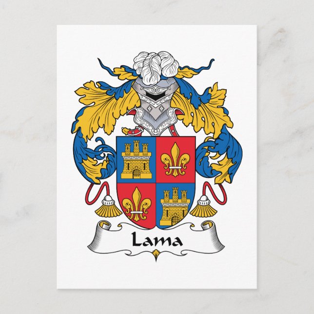 Lama Family Crest Postcard (Front)