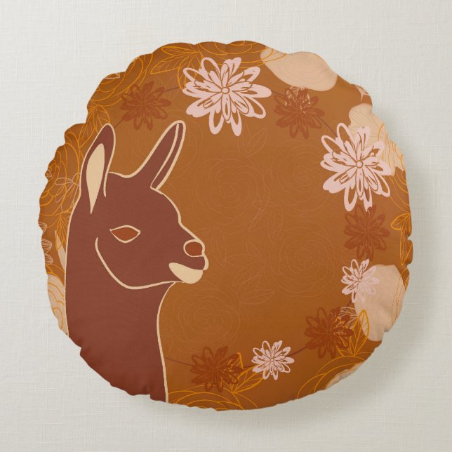 lama round pillow (Front)