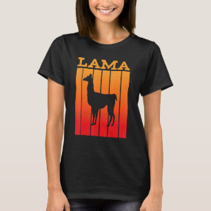 Lama Shadow Silhouette At Sunset T-Shirt