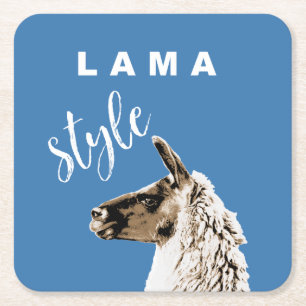Lama Style Square Paper Coaster
