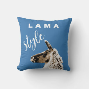 Lama Style Throw Pillow