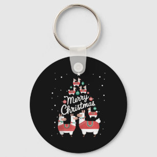 Lama Xmas Tree Llamas Christmas Tree  Keychain