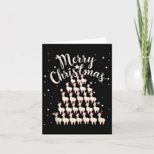 Lama Xmas Tree Llamas Christmas Tree Tank Top1  Card