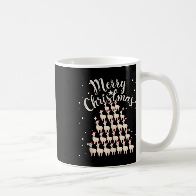 Lama Xmas Tree Llamas Christmas Tree Tank Top1  Coffee Mug (Right)