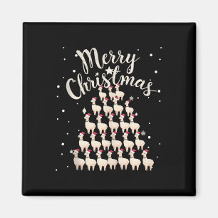 Lama Xmas Tree Llamas Christmas Tree Tank Top1  Magnet