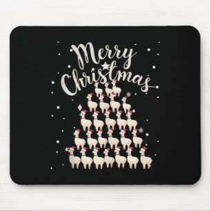 Lama Xmas Tree Llamas Christmas Tree Tank Top1  Mouse Pad
