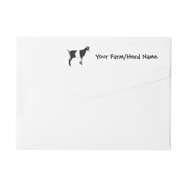 LaMancha Goat Your Farm Name Wrap Around Wrap Around Label (Back)