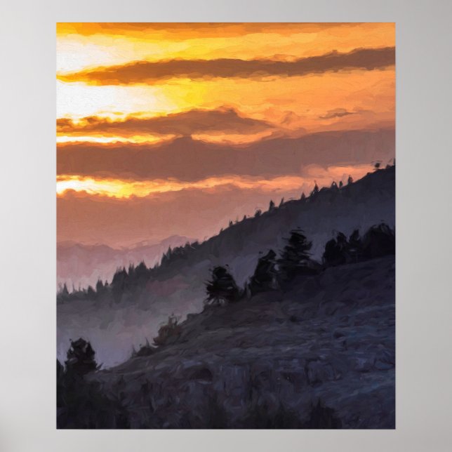 Lamar Valley Sunset Poster (Front)