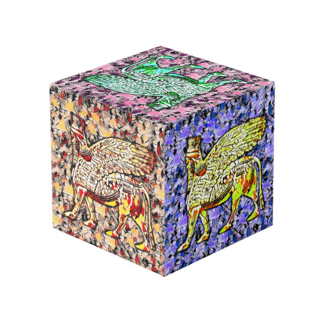 Lamassu Artwork Photo Cube (Back Angled)