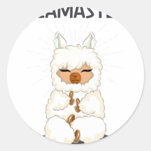 Lamaste Instructor Yoga Lover Meditating Workout S Classic Round Sticker