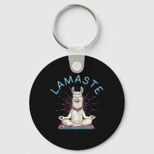 Lamaste Yoga Llama Namaste Meditation Pilates Keychain