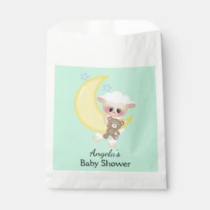 Lamb and Crescent Moon Baby Shower Favour Bag