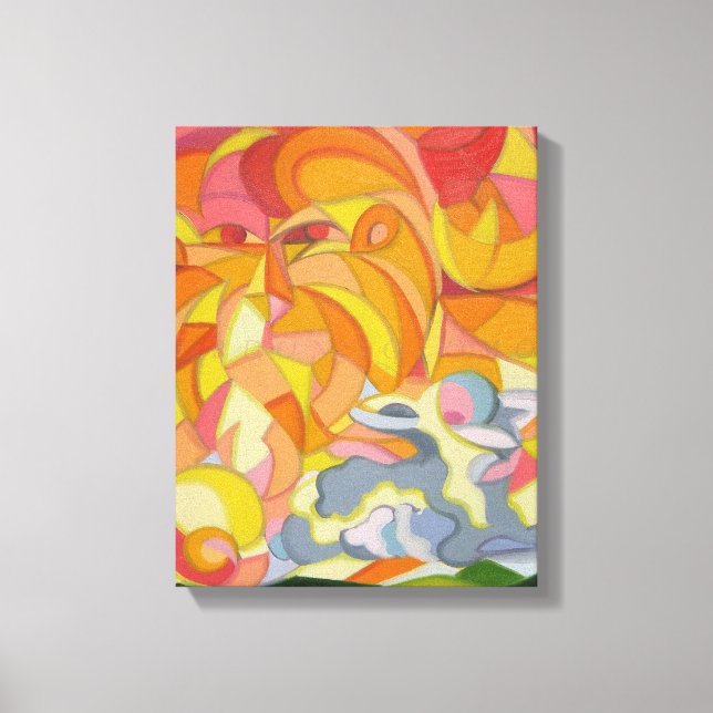 Lamb and Lion canvas Print. (Front)