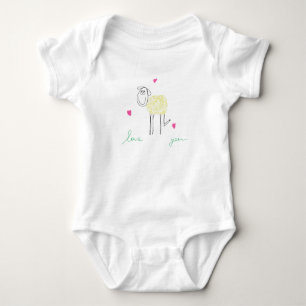 Lamb Baby Jersey Bodysuit