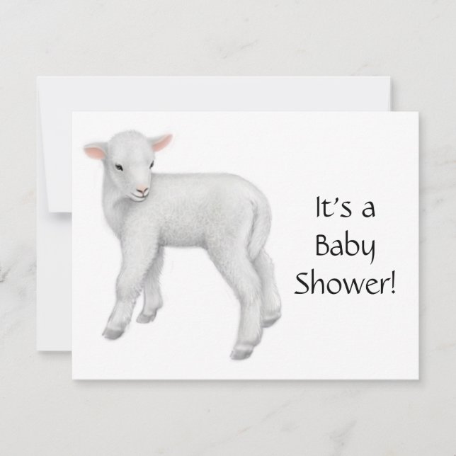 Lamb Baby Shower Invitation (Front)