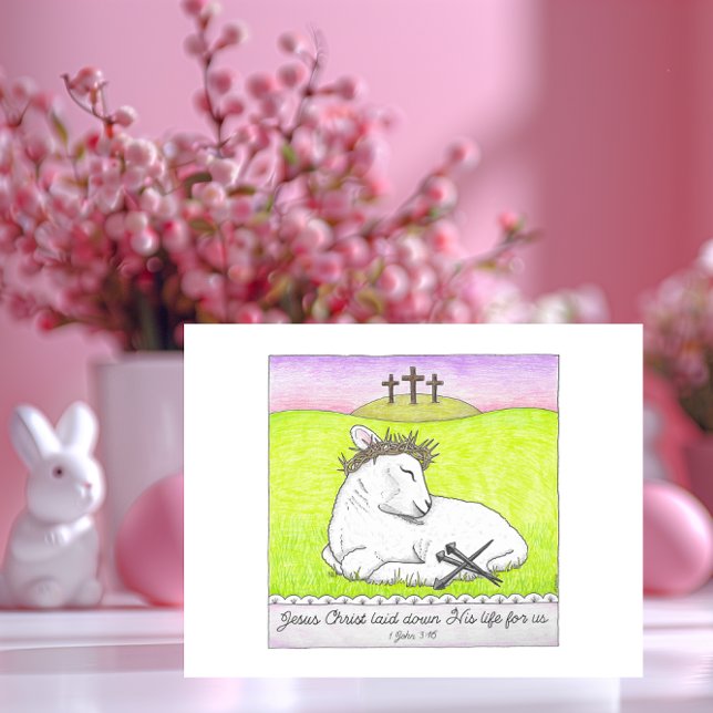 Lamb Crown of Thorns Inspirational Postcard (Creator Uploaded)