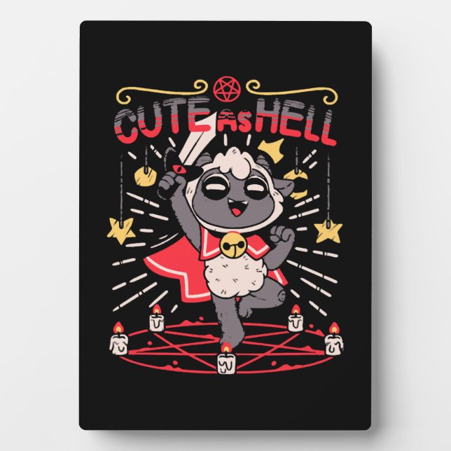 Lamb Cute as Hell Plaque (Front)