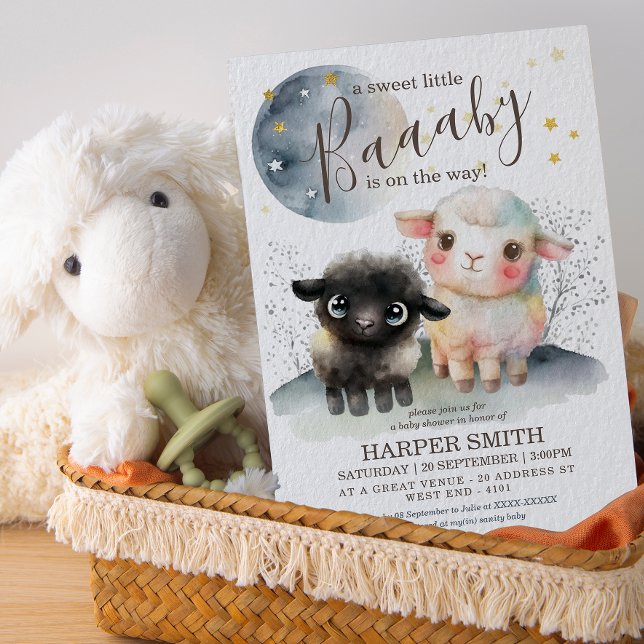 Lamb Gender Neutral Baby Shower Invitation (Creator Uploaded)
