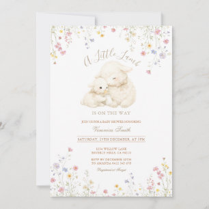 Lamb Gender Neutral Baby Shower Invitation