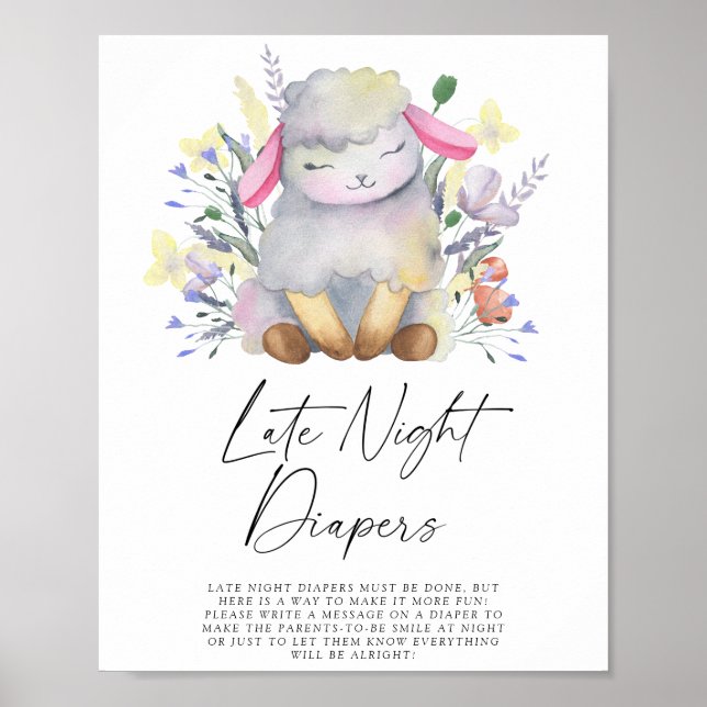 Lamb - Late night diapers game Poster (Front)