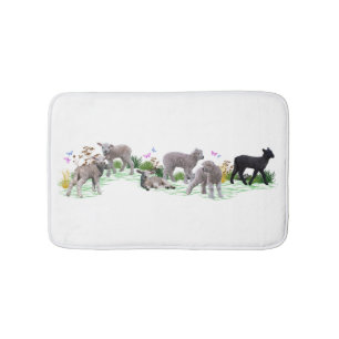 Lamb Meadow Bath Mat (choose colour)