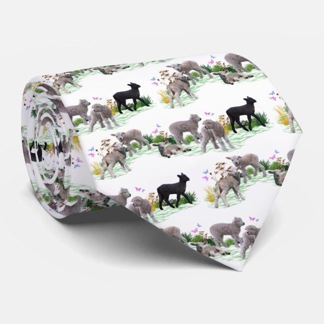 Lamb Meadow Tie (choose colour) (Rolled)