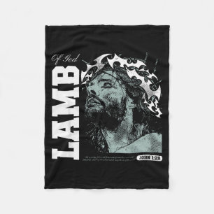 Lamb Of God - Christian Bible Verse Faith Fleece Blanket