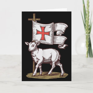 Lamb Of God Christian Symbol Of Faith Victory Agnu Card