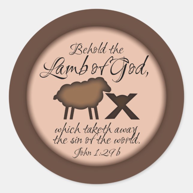 Lamb of God Christmas Bible Verse Stickers (Front)