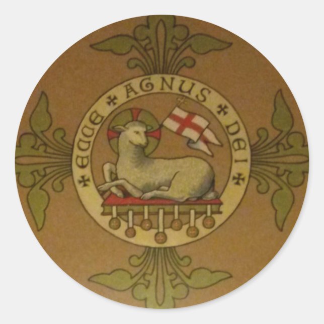 Lamb of God Ecce Agnus Dei Classic Round Sticker (Front)