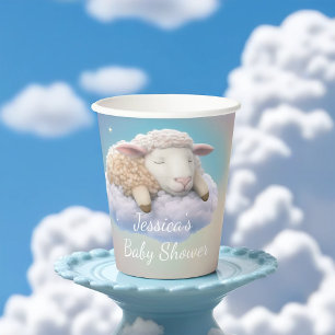 Lamb On A Cloud Baby Shower Paper Cups